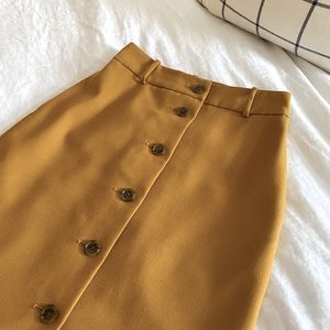 WILFRED Mustard Yellow Midi Skirt